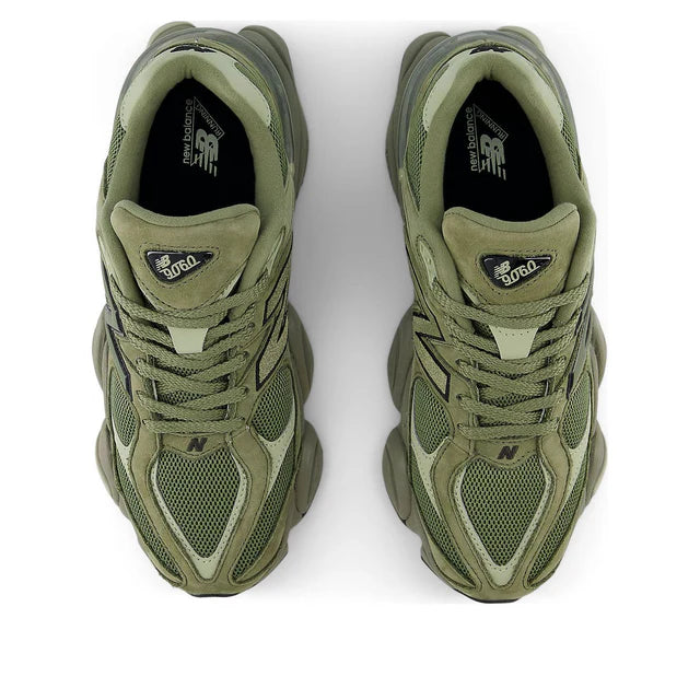 New Balance 9060 Dark Olivine Olivine Black