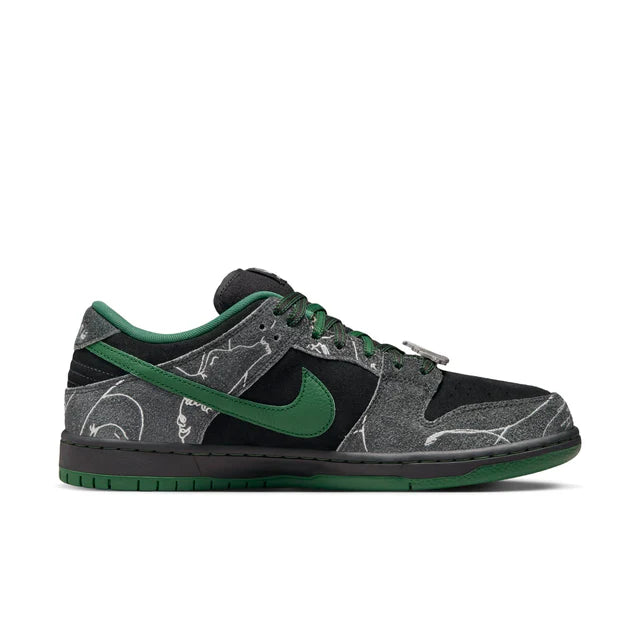 Nike x There Skateboard SB Dunk Low Pro 'Anthracite Gorge Green'