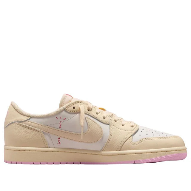 Travis Scott x Air Jordan 1 Low Sail Tropical Pink Shy Pink Muslin