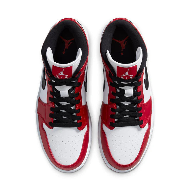 Air Jordan 1 Mid Chicago White Heel