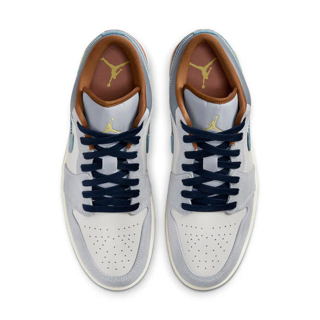 Air Jordan 1 Low SE Phantom Repaired Denim Swoosh