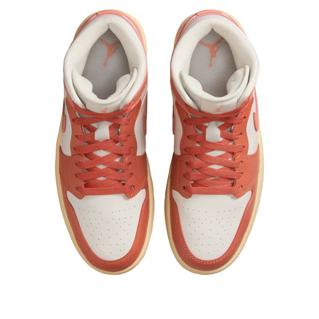 Air Jordan 1 Mid Sail Madder Root Muslin Light Madder Root