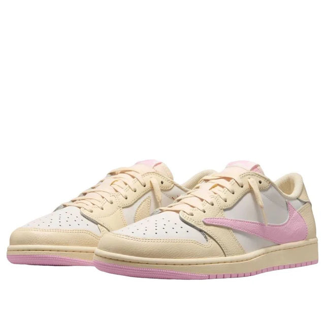 Travis Scott x Air Jordan 1 Low Sail Tropical Pink Shy Pink Muslin