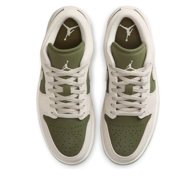 Air Jordan 1 Low Medium Olive Sail