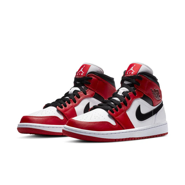 Air Jordan 1 Mid Chicago White Heel