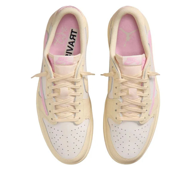 Travis Scott x Air Jordan 1 Low Sail Tropical Pink Shy Pink Muslin