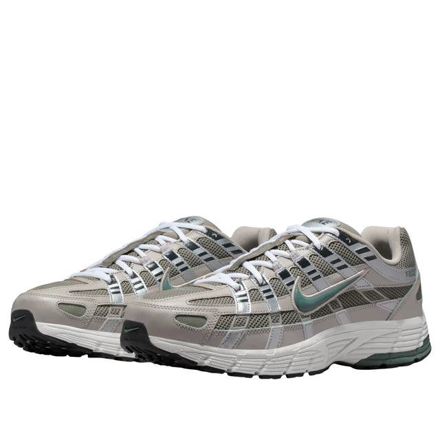 Nike P-6000 Cream II Anthracite Metallic Silver Clay Green.