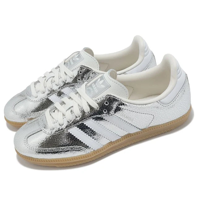 Adidas Samba OG 'Silver Metallic Cracked Leather'