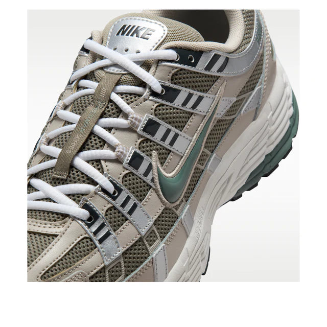 Nike P-6000 Cream II Anthracite Metallic Silver Clay Green.