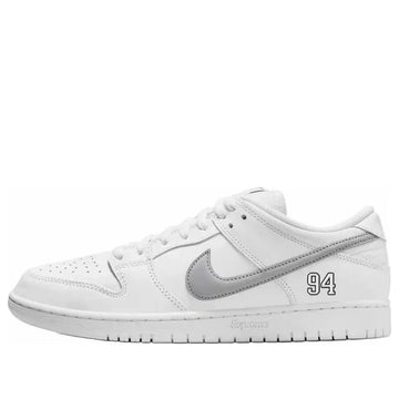 Supreme x Nike SB Dunk Low 94 White Metallic Silver