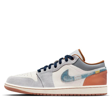 Air Jordan 1 Low SE Phantom Repaired Denim Swoosh