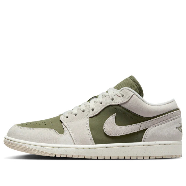 Air Jordan 1 Low Medium Olive Sail