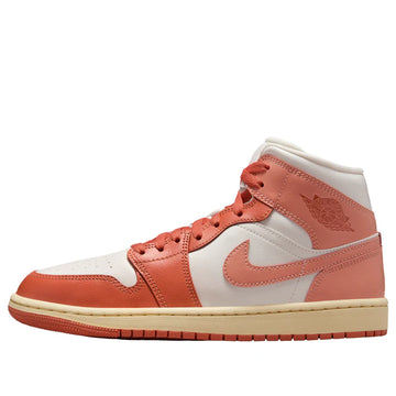 Air Jordan 1 Mid Sail Madder Root Muslin Light Madder Root