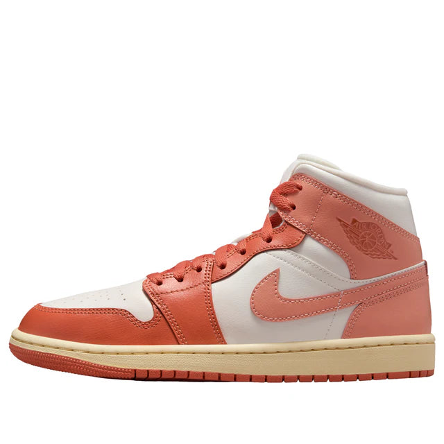 Air Jordan 1 Mid Sail Madder Root Muslin Light Madder Root