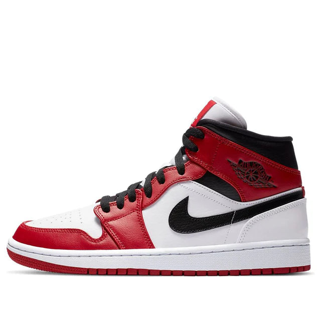 Air Jordan 1 Mid Chicago White Heel