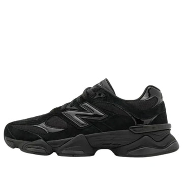 New Balance 9060 Triple Black Suede Patent