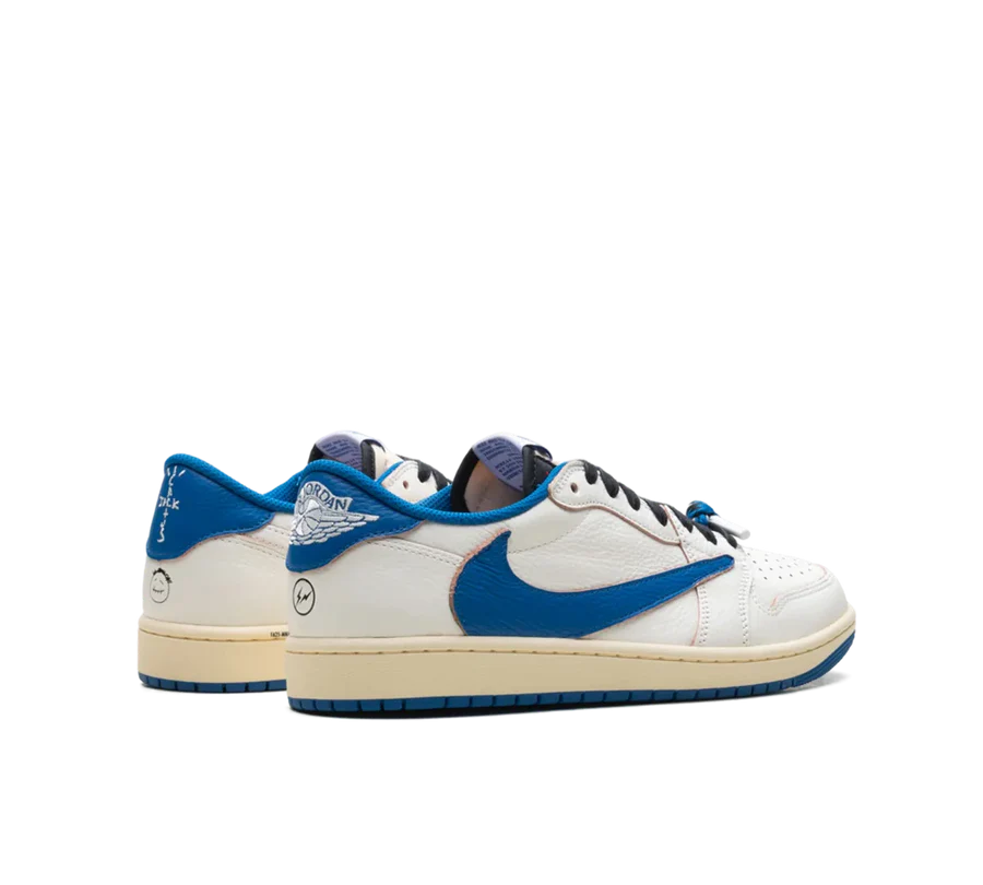 Air Jordan 1 Retro Low x Fragment Design x Travis Scott x 'Sail Black Military Blue'