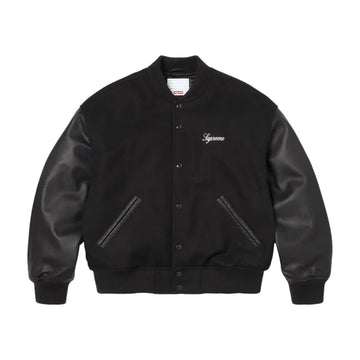 Jaqueta Supreme SS26 Cross Varsity Jacket Black