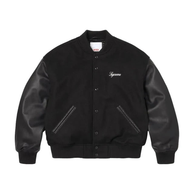 Jaqueta Supreme SS26 Cross Varsity Jacket Black